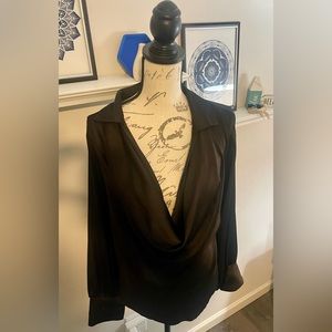 NWOT Lyaner dressy black blouse size xl